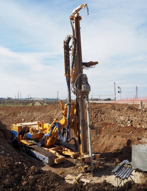Oil Dig Digging For Oil With Machine