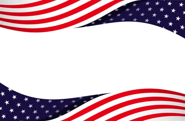 Vector illustration of patriotic border design