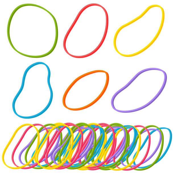 Elastic Band Rubber Vector Set Isolated On A White Background Stock  Illustration - Download Image Now - iStock