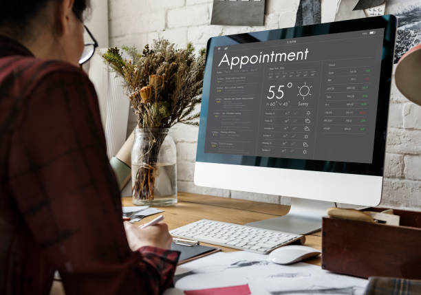 istock Woman checking appointment on personal organizer schedule 1132051504