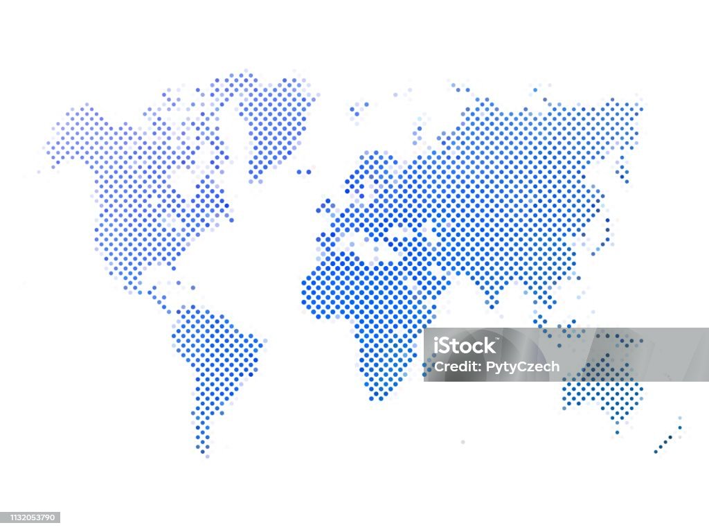 Map Abstract Dots Dotted Abstract Vector Map Of World Stock Illustration - Download Image ...
