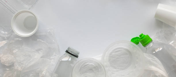 istock many different empty plastic bottles and packages lying on a white background, photographed from above 1132055382