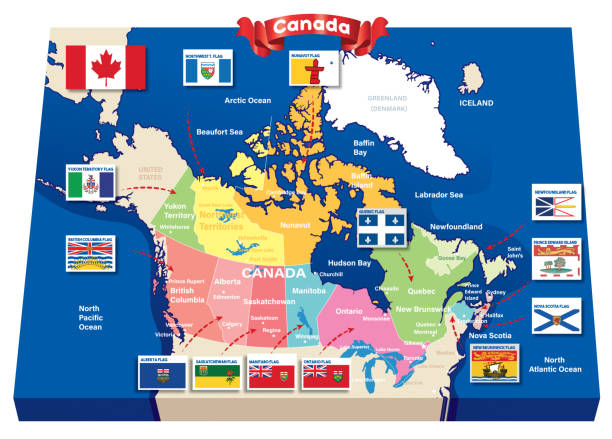 CANADA MAP AND FLAGS CANADA
I have used 
http://legacy.lib.utexas.edu/maps/americas/canada_pol99.jpg island of montreal stock illustrations