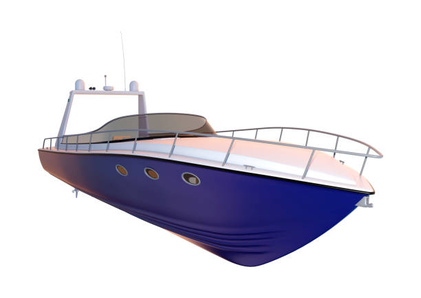istock 3D illustration motor boat on white 1132057225