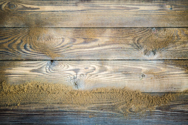 istock Brown wooden texture, board horizontally 1132057474
