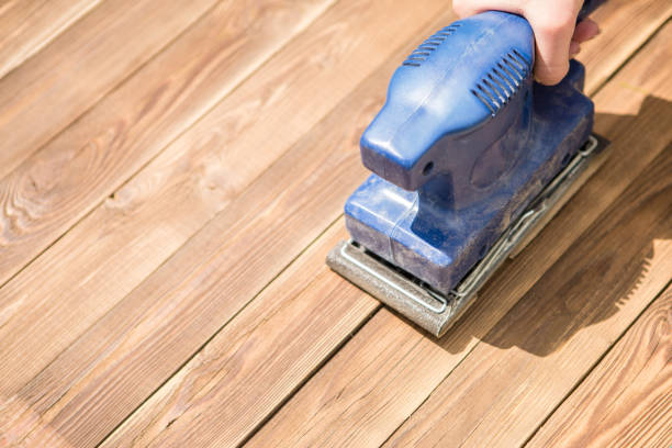 istock Blue grinder on wooden floor 1132057486