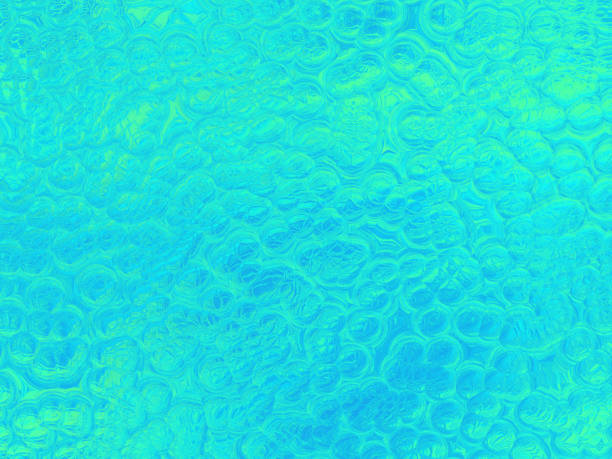 feuille holographique bleu turquoise serpent crocodile cuir abstrait fond ombre menthe ufo vert gradient bulle motif - bubble foil photos et images de collection