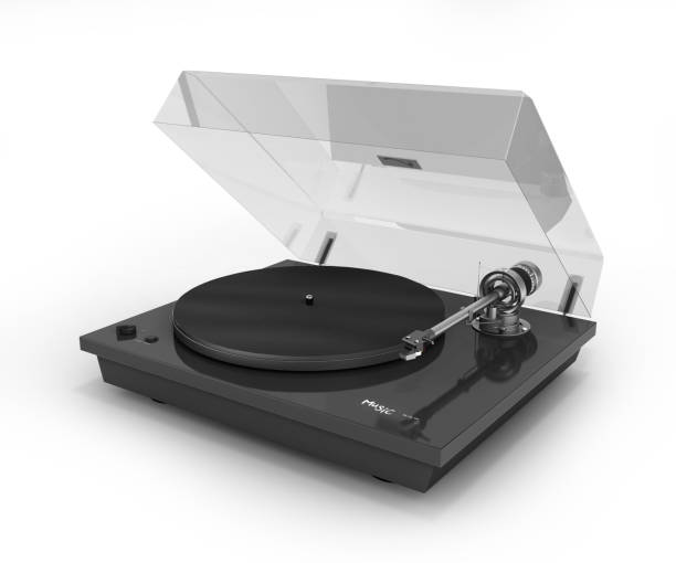 istock Vinyl turntable player isolated on white background 3d 1132061693