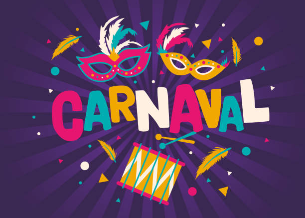 Ilustración de Tarjeta De Carnaval O Banner Con Diseño De Tipografía  Confeti Y Guirnaldas De Bandera Colgante y más Vectores Libres de Derechos  de Carnaval - Evento de celebración - iStock