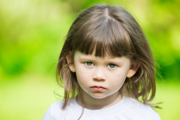 istock girl face, sad blue eyes, close up 1132066327