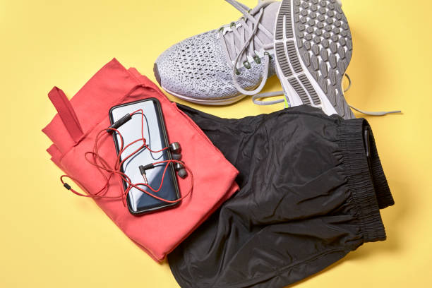 istock Running shoes and various accessories 1132066444