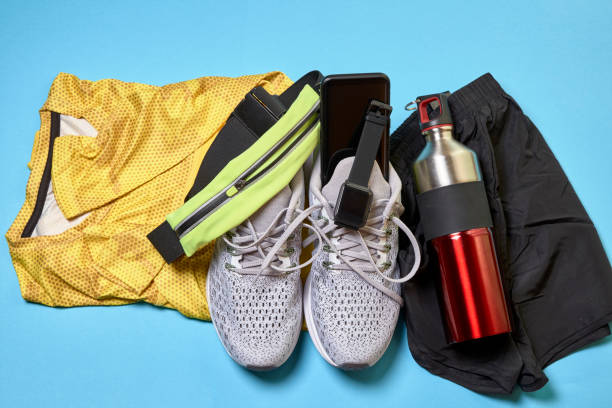 istock Running shoes and various accessories 1132066484