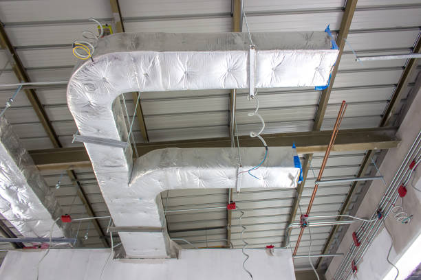 istock Installation of air conditioning system,Bare skin ceiling 1132067207