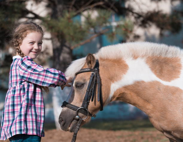 istock Pony and girl. Close up. Autumn 1132068641