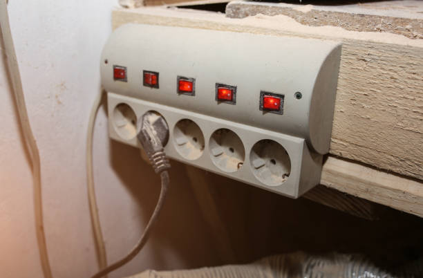 istock Extension cordswitch in the working maintenance repairing renovation. 1132068669