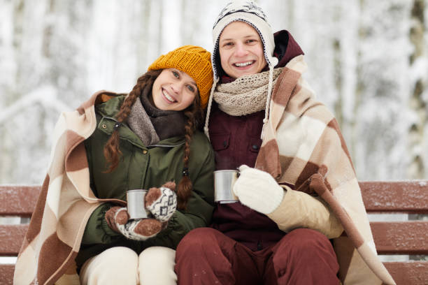 istock Couple in Winter Park 1132068807