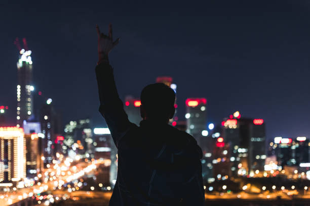 istock Man Standing in Front of Modern City 1132073401