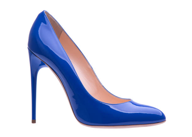 High heels on white background