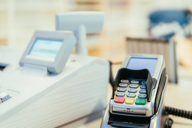 istock Cash register in a store 1132075683