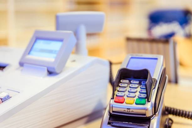 istock Cash register in a store 1132075686