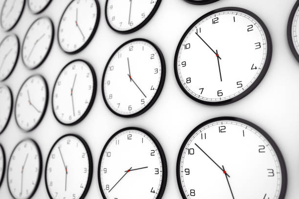 istock Set of Clocks with Different World Time. 3d Rendering 1132075937
