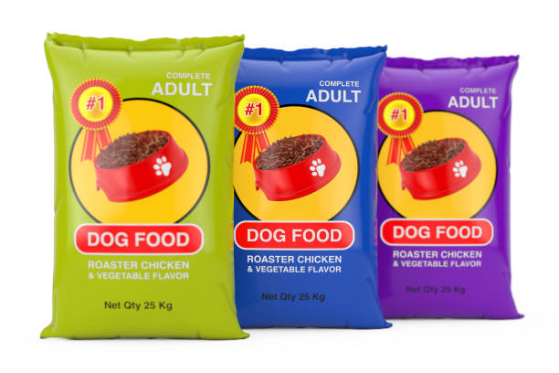 istock Dog Food Bag Packages Design. 3d Rendering 1132075944