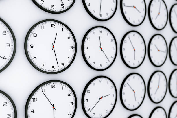 istock Set of Clocks with Different World Time. 3d Rendering 1132076045