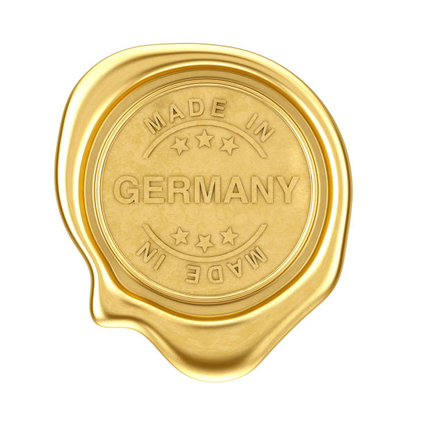 istock Gold Wax Seal with Made In Germany Sign. 3d Rendering 1132076180