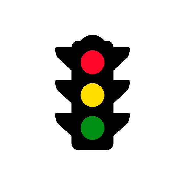 stockillustraties, clipart, cartoons en iconen met verkeerslicht vector icon - stoplicht