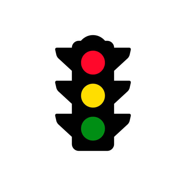 Traffic light vector icon Traffic light vector icon stoplight stock illustrations