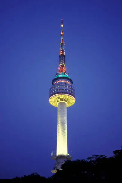 the Seoul Tower in the city of Seoul in South Korea in EastAasia.  Southkorea, Seoul, May, 2006