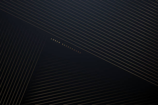 Golden lines abstract background Golden lines abstract background in vector black color stock illustrations