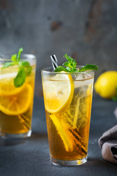 istock Lemon mint iced tea cocktail refreshing drink for summer days 1132090099