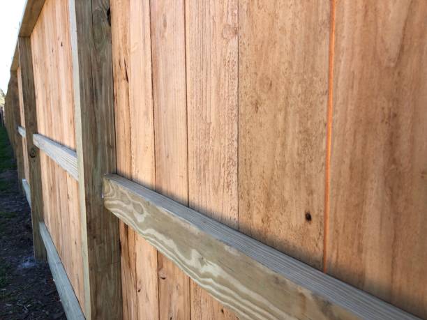 istock New wooden fence 1132094991