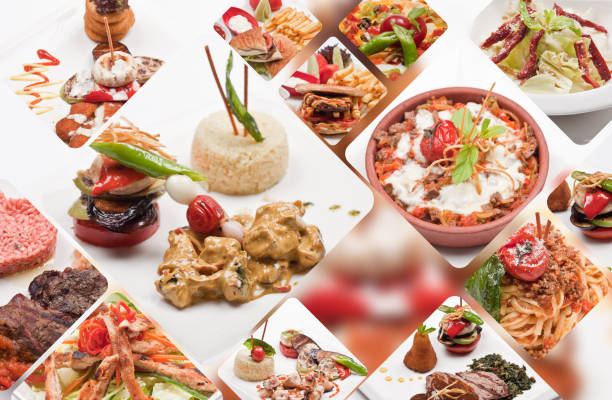 istock Collage of luxury food products 1132096048