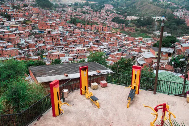 The famous Comuna 13 in Medellin Colombia