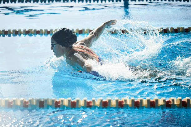 istock Adaptive Athlete training in the swimming pool. 1132096668