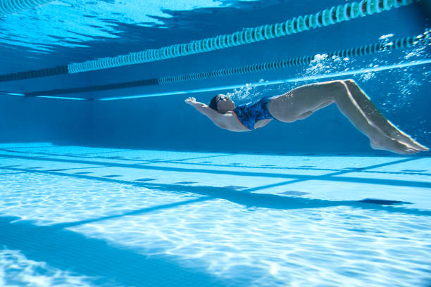 istock Adaptive Athlete training in the swimming pool. 1132096681
