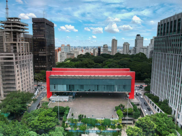 MASP (Sao Paulo Museum of Art) at Paulista Avenue, Sao Paulo stock photo