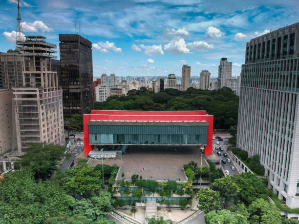 Sao Paulo, Brazil - Circa January 2019: MASP (Sao Paulo Museum of Art), landmark of Sao Paulo at Paulista Avenue