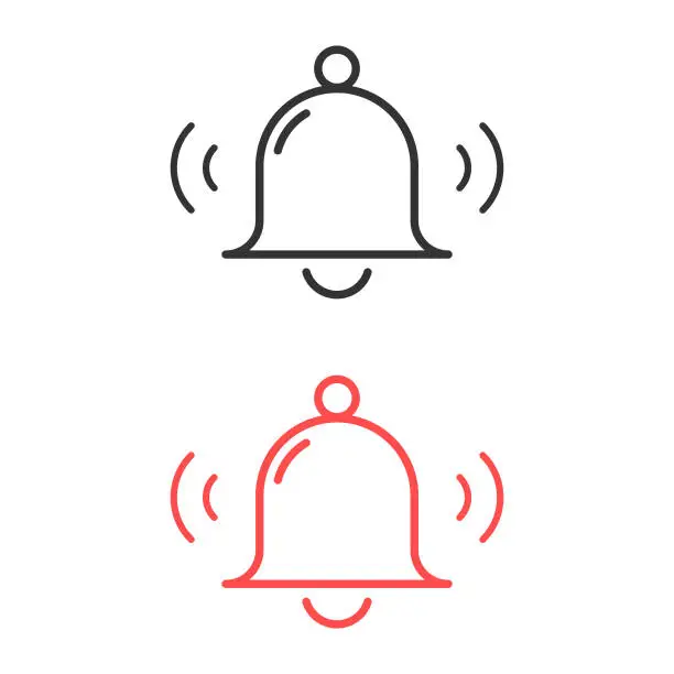 Vector illustration of Ringing Bell and Notification Icon Design.