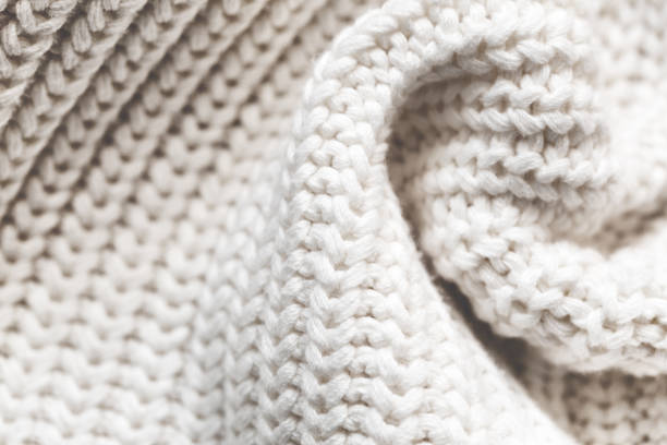 White wool textile stock photo