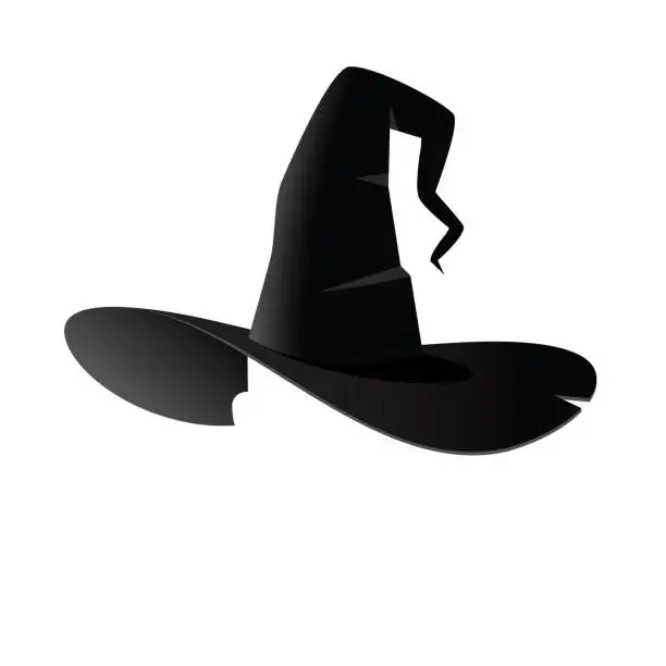 Vector illustration of Witch or wizard hat - vector illustration