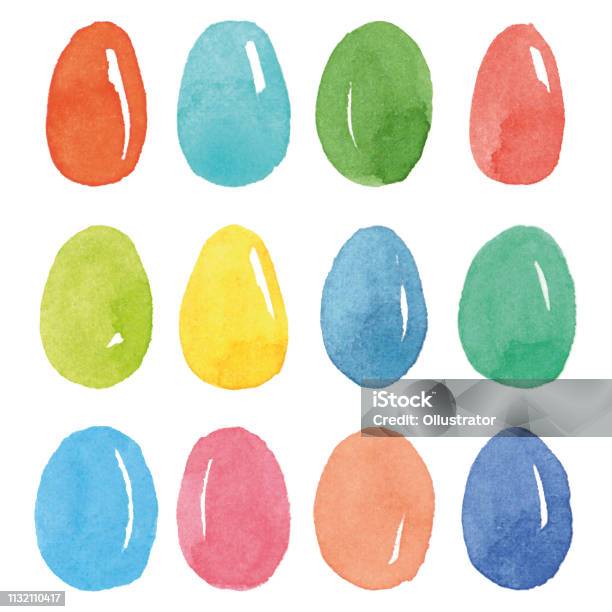 Watercolor Eggs Illustration Stock Illustration - Download Image Now - Abstract, Art, Art And Craft