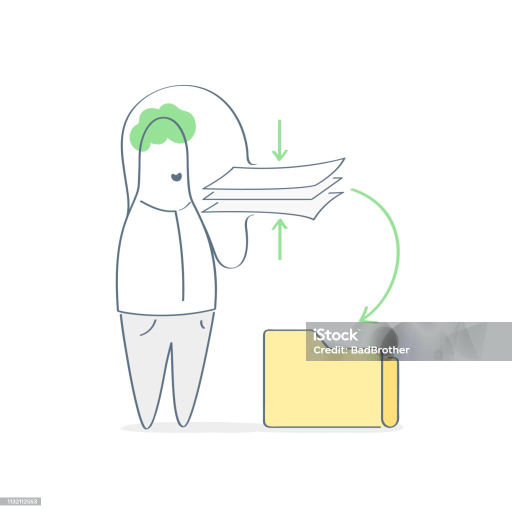 Photo Archiving Drawings Archiving Preparing Documents Data Files In A Folder For Sending Stock ...