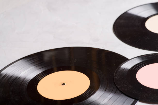 istock gramophone record of different sizes on a light background 1132115897