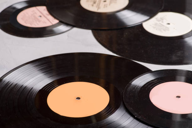 istock gramophone record of different sizes on a light background 1132116039