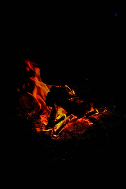 Logs of wood, burn bright red fire.  Flame of fire. Logs of wood, burn bright red fire.  Flame of fire. огонь stock pictures, royalty-free photos & images