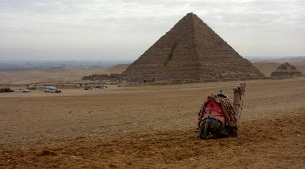 egypte, le caire, les pyramides de gizeh mycerinos - mycerinos photos et images de collection