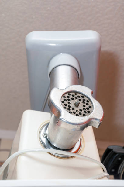 istock Household electric meat grinder on the shelf 1132119510